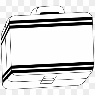 Transparent Lunch Bags - Black And White Lunch Box Clip Art, HD Png Download