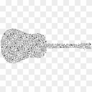 Classic Guitar Hear Instrument Png Image - Music Guitar Black And White, Transparent Png