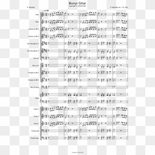 Bunyi Gitar For Orchestra Sheet Music For Flute, Clarinet, - Star Spangled Banner For Euphonium, HD Png Download