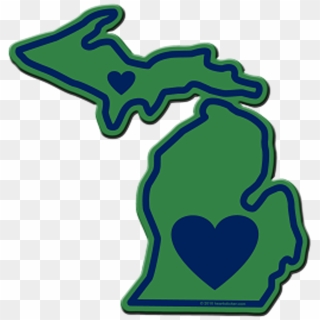 Heart In Michigan Sticker, HD Png Download