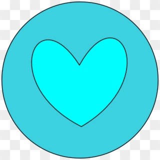 Heart In Circle Blue Svg Clip Arts 600 X 600 Px - Heart, HD Png Download