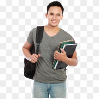 Education Prospecting Services - College Student With Books Png, Transparent Png