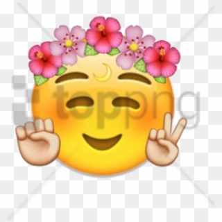 Free Transparent Flower Crown Tumblr Image With Transparent - Cute Emoji Png, Png Download