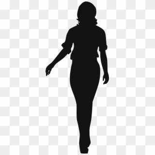 Woman Silhouette - Silhouette Of A Thick Woman, HD Png Download
