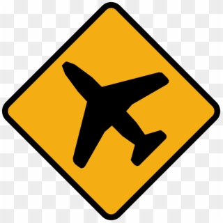 Diamond Road Sign Low Flying Aircraft - Road Sign, HD Png Download
