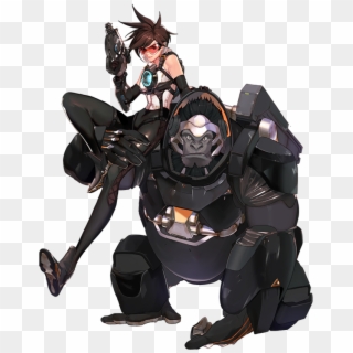 670 X 980 5 0 - Overwatch Tracer And Winston, HD Png Download