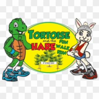 Tortoise And Hare Fun Walk Run - Cartoon, HD Png Download