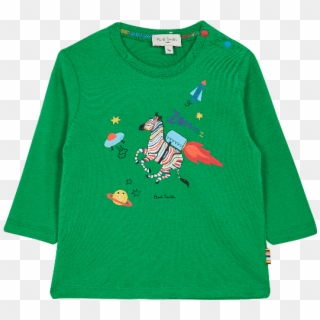 Green Zebra Rocket T-shirt - Long-sleeved T-shirt, HD Png Download