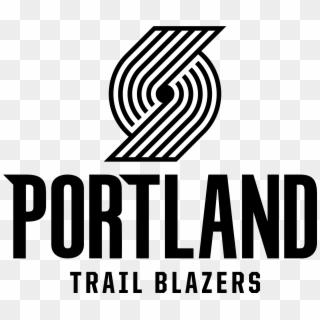 Portland Trail Blazers Logo Transparent Amp Vector - Trail Blazers Logo Black And White, HD Png Download