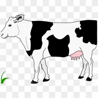 Cattle Clipart Cow Head - Black And White Cow Cartoon, HD Png Download