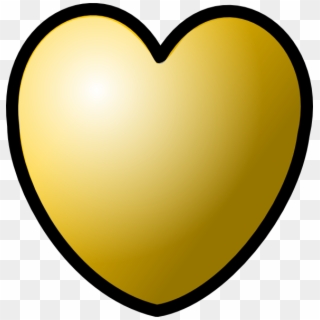 Heart Of Gold Png - Golden Heart Cartoon, Transparent Png