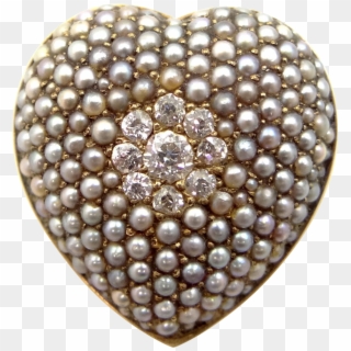 Victorian K Gold Diamonds - Pearl, HD Png Download