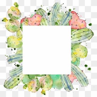 Transparent Of Square Cactus Border - Floral Design, HD Png Download