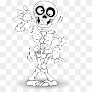 Halloween Skeleton Png Clipart - Skeleton Halloween Clipart Black And White, Transparent Png