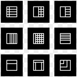 Layouts Outline Icon In Style Flat Square White On - Tile Dashboard, HD Png Download