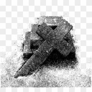 Christian Cross Grave Headstone Cemetery - Monochrome, HD Png Download