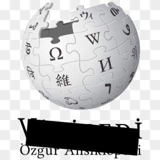 The Turkish Wikipedia Logo With A Censor Bar Covering - Wikipedialogo, HD Png Download