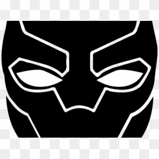 Black Panther Clipart Panther Logo - Black Panther Face Drawing, HD Png Download
