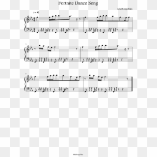 Fortnite Dance Song Piano Tutorial Fortnite Dance Sheet Music Hd Png Download 850x1100 263775 Pngfind - fortnite dance moves roblox default transparent png download for