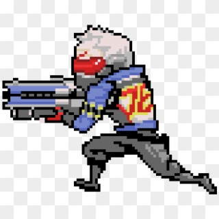 76 From Overwatch - Overwatch Soldier 76 Pixel Spray, HD Png Download