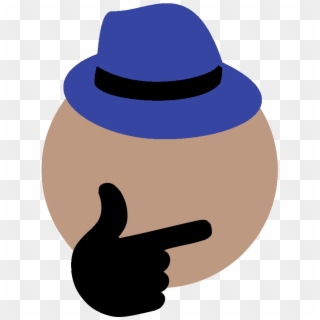 Headgear Hat Clip Art - Thinking Emoji Meme, HD Png Download
