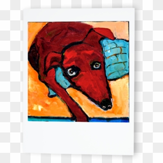 Red Dog With Blue Blanket, HD Png Download