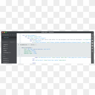 A Modern, Open Source Code Editor That Understands - Brackets Editor, HD Png Download