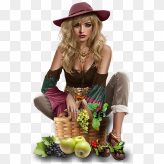Tubes Femmes Automne Illustration Autumn Girls Png, Transparent Png
