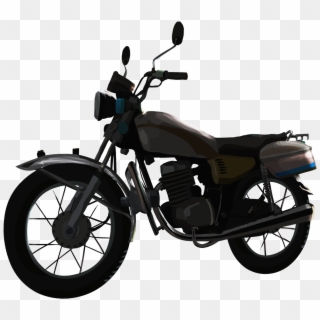 Cartoon Black Motorcycle Metal Png And Psd - Moped, Transparent Png