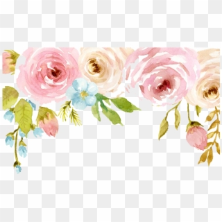 Watercolor Flowers Png Free Download - Pink Watercolor Flowers Png, Transparent Png