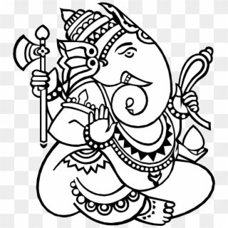 Lord Ganesha Drawing, HD Png Download