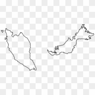 Malaysia Map Outline Png - Map, Transparent Png