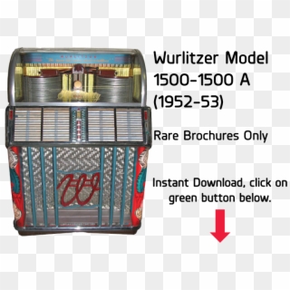 Wurlitzer Model 1500, 1500-a Jukebox Rare Brochure - Machine, HD Png Download