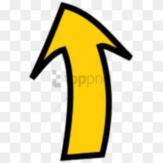 Free Png Yellow Curved Arrow Png Image With Transparent - Gold Arrow Pointing Up, Png Download