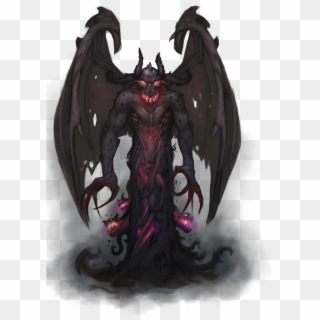 Only This Shadowy Bat-winged Demon's Teeth And Claws - Pathfinder Shadow Demon, HD Png Download