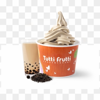 Milk Tea - Tutti Frutti Frozen Yogurt, HD Png Download