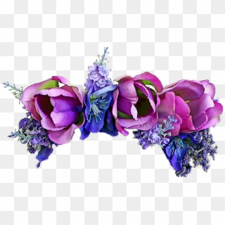 #ftestickers #flowers #floralarrangement #flowercrown - Purple Flower Crown Transparent Background, HD Png Download