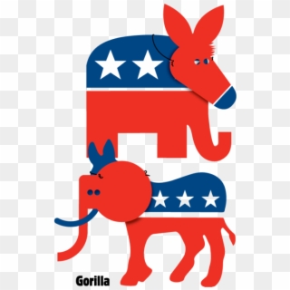 Democratic Party Elephant Clipart , Png Download - Republican And Democrat Mascot, Transparent Png