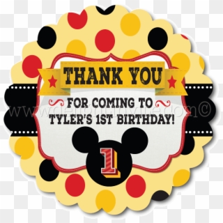 Mickey Mouse Birthday Favor Tag , Png Download - Mickey Mouse Tags, Transparent Png