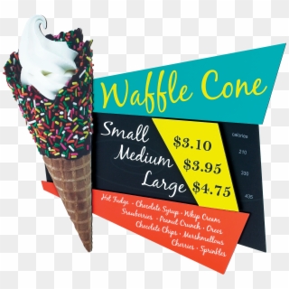 3d Waffle Cone Menu, HD Png Download