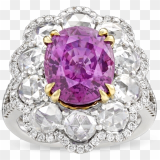 Boysenberry Pink Ceylon Sapphire Ring, - Diamond, HD Png Download