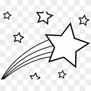 Original - Shooting Star Clipart Black And White, HD Png Download