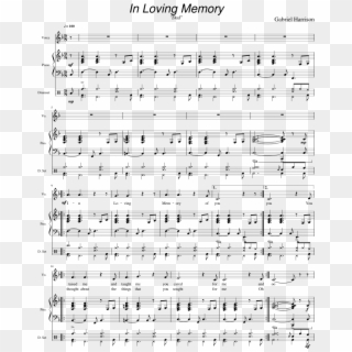 In Loving Memory Sheet Music For Piano, Voice, Percussion - 조금 느린 아이 악보, HD Png Download