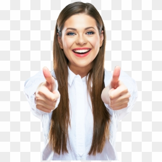 Girl Thumbs Up Small - Thumbs Up Hd Girl, HD Png Download