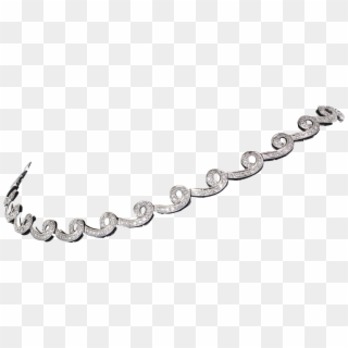 75ct Diamond Swirl Choker Necklace Vintage 18 Karat - Chain, HD Png Download