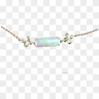 Dainty Opal And Diamond Choker Necklace Set In 18k - Necklace, HD Png Download