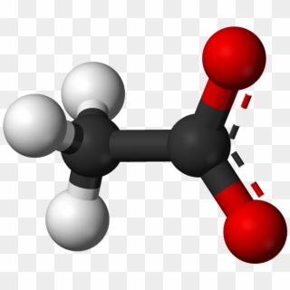 Acetate Anion 3d Balls - Sodium Acetate Molecular Structure, HD Png Download