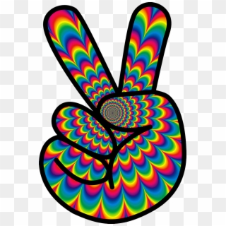 Psychedelic Peace Hippie 60s Png Image - Flower Power Peace Sign, Transparent Png