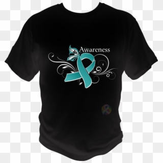 Butterfly With Awareness Ribbon With Awareness - Seesaw T Shirt, HD Png Download