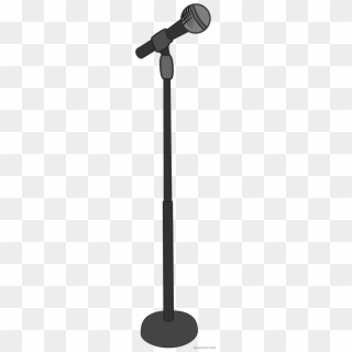 Microphone Stand Clipart - Microphone On Stand Cartoon, HD Png Download